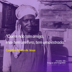 Arte com foto de Carolina Maria de Jesus
